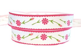 Lint met bloemen roze