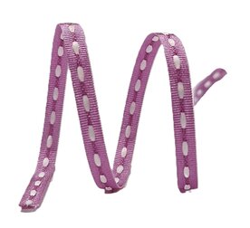 Lila lint met witte stiksels