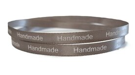 Grijs tekst lint handmade