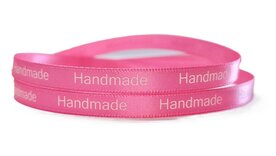 Roze tekst lint handmade