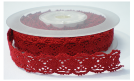 Rood folk lace,cotton kant