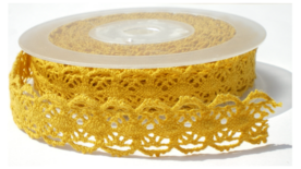 Oker folk lace kant,cotton