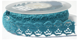 blauw folk lace,cotton kant