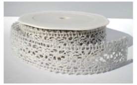 Lichtgrijs Chantilly kant