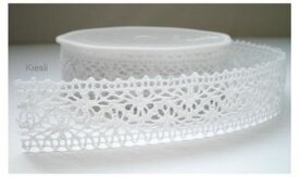 Wit Chantilly kant