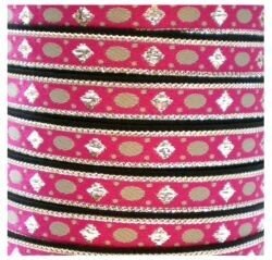 Donker roze fantasie band,10 meter