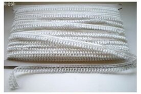 Wit enkel lusjes sierband,45 mtr