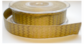 Beige/goud band, 15mtr