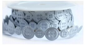 Knoopjes bandje grijs/zilver