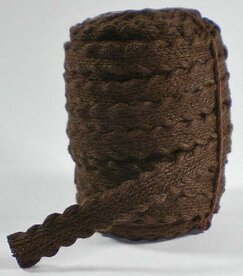 Gevlochten bandje bruin