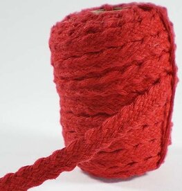 Gevlochten bandje rood