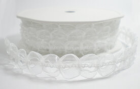 Organza twist bandje wit