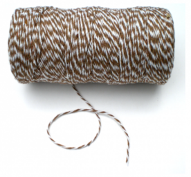 Bruin/wit koordje, 219 mtr