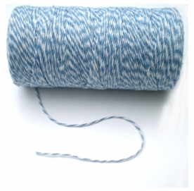 Lichtblauw/wit koordje,219 mtr