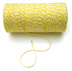 Geel/wit koordje,219 mtr