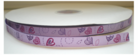 Hartjes lint lila/roze/paars