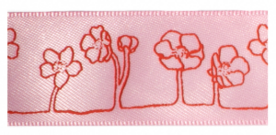 Lichtroze bloemen lint