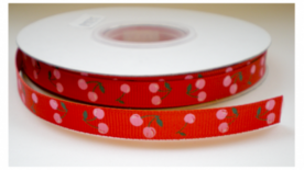 Rood kersjes lint, 9mm