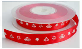 Satin rockstars lint rood