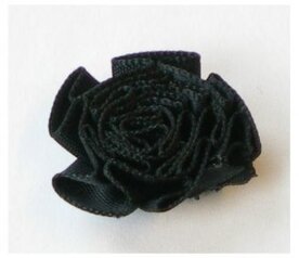 Rozet satijn,zwart