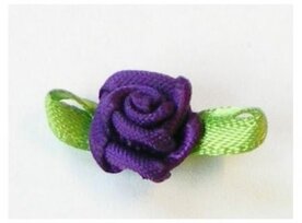 Paars roosje op strikje, 20mm