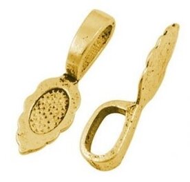 Antiekgoud glue-on bedelhangers