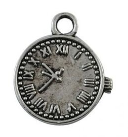 Zilverkleurige klok bedel, 19mm