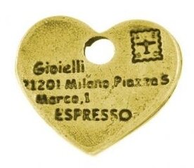 Loveletter goud bedeltjes, 14mm