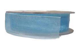rest Organza lint lichtblauw 25mm