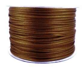 Satijnkoord bruin 2mm 40mtr