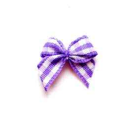 Paars geruit strikje