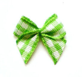 Groen geruit strikje