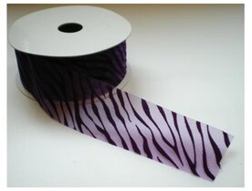 Paars organza zebra lint