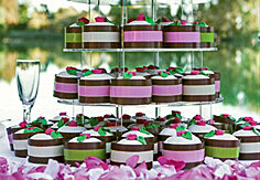 Taartlint chocolate/roze