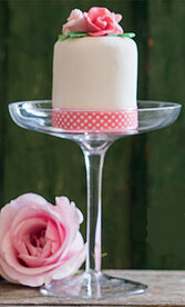 Taartlint roze/wit stipje