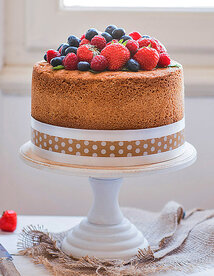 Taartlint naturel stippen