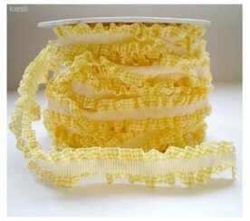 Roezel lint geel geruit,8mtr