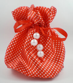 Satijn roundbag rood 10st