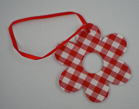 Deco bloemen rood ,3st