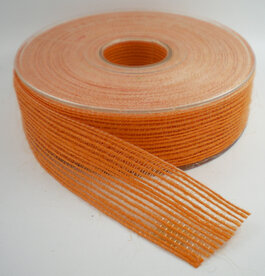 Jute band oranje 25mm