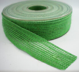 Jute band groen 25mm