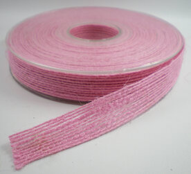 Jute band roze 15mm