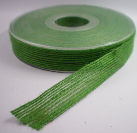 Jute band groen 15mm