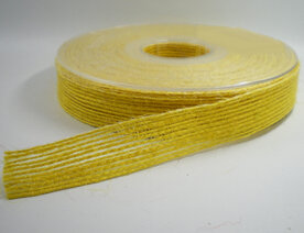 Jute band geel 15mm