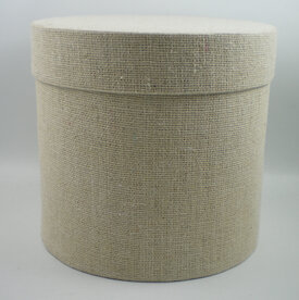Cotton round box naturel