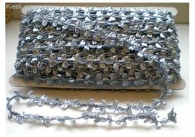 Grijs/zilver sierband-10mtr